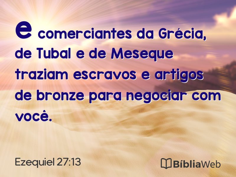 Ezequiel 27:13 em imagem para compartilhar