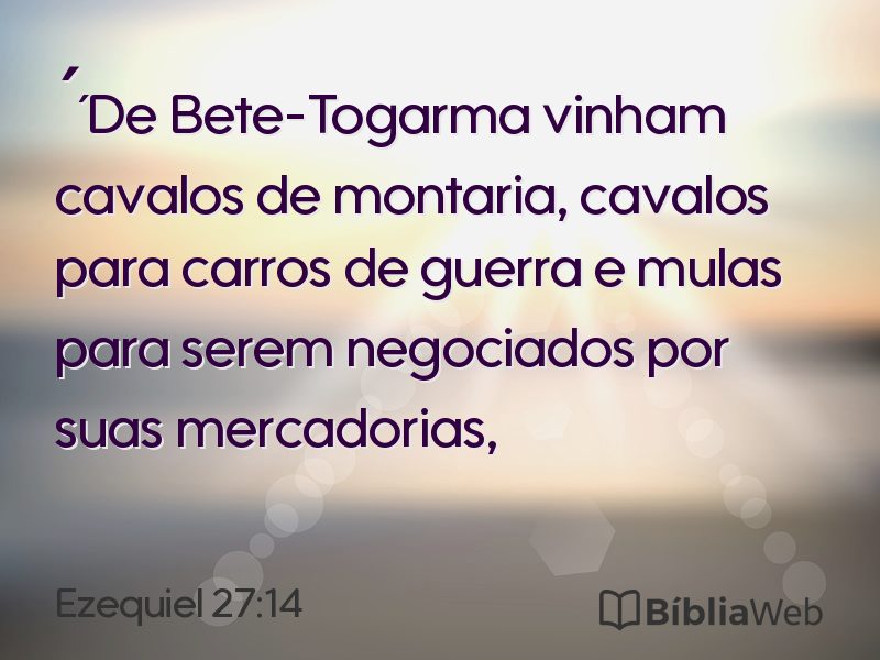 Ezequiel 27:14 em imagem para compartilhar
