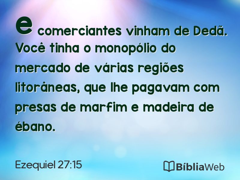 Ezequiel 27:15 em imagem para compartilhar