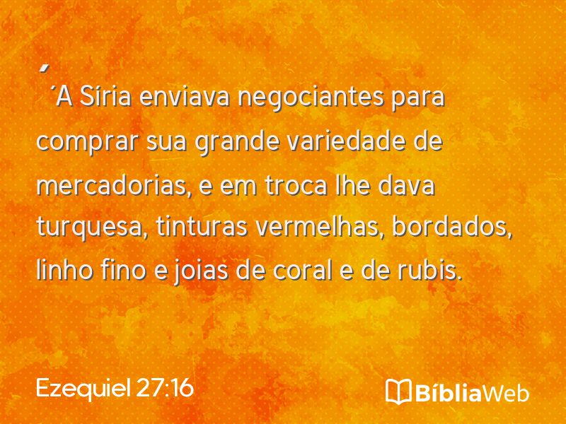 Ezequiel 27:16 em imagem para compartilhar