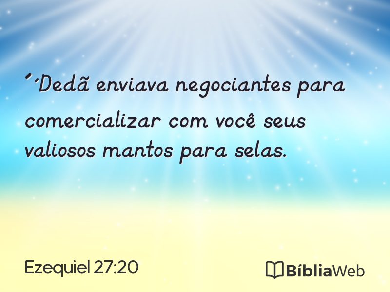 Ezequiel 27:20 em imagem para compartilhar