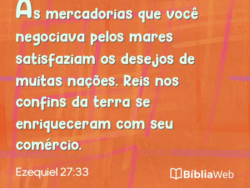 Ezequiel 27:33 em imagem para compartilhar