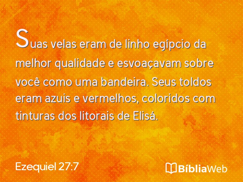 Ezequiel 27:7 em imagem para compartilhar