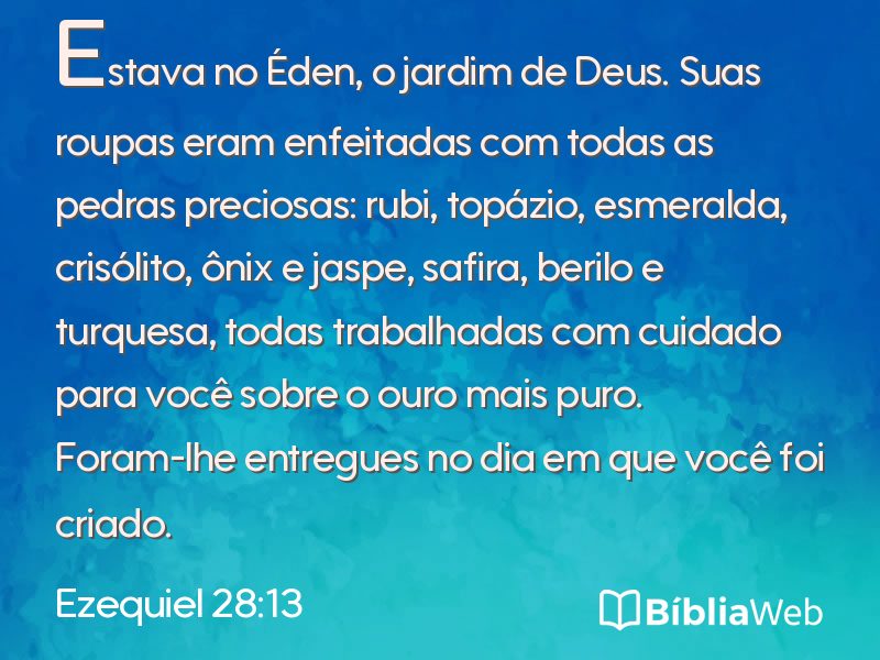 Ezequiel 28:13 em imagem para compartilhar
