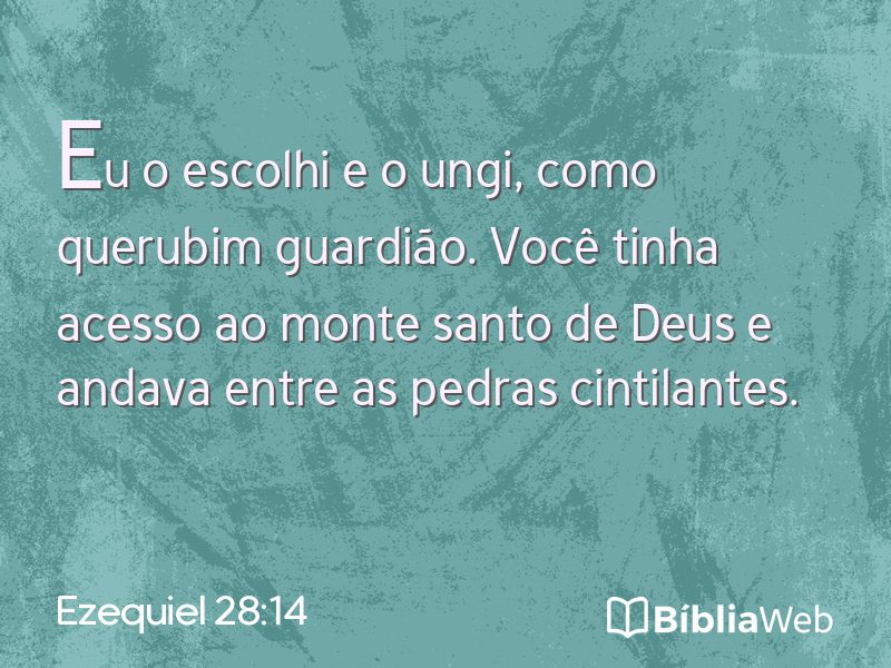 Ezequiel 28:14 em imagem para compartilhar