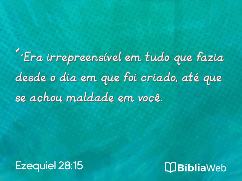 Ezequiel 28:15 em imagem para compartilhar