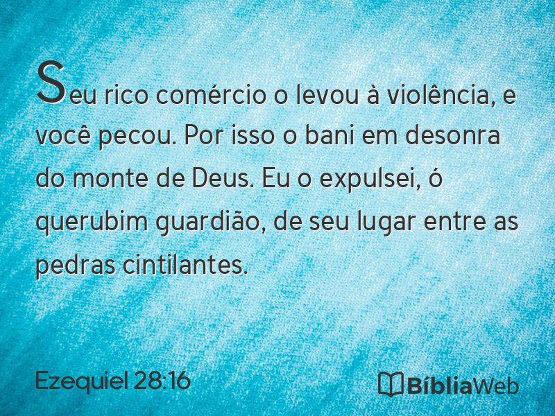 Ezequiel 28:16 em imagem para compartilhar