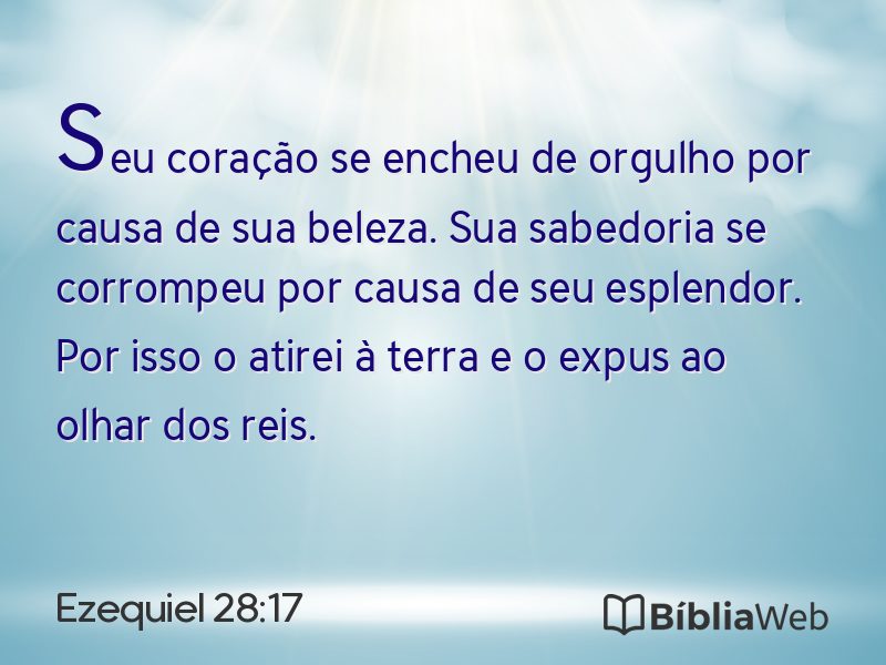 Ezequiel 28:17 em imagem para compartilhar