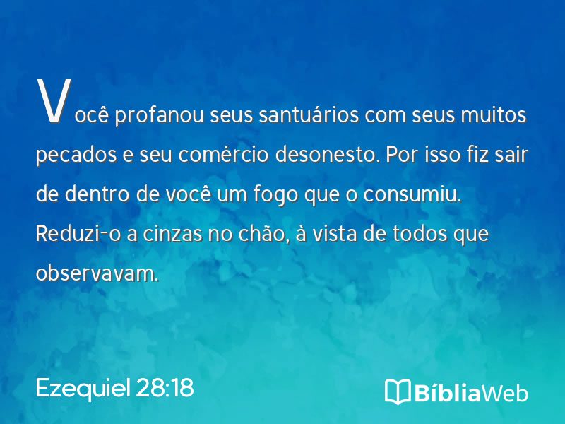 Ezequiel 28:18 em imagem para compartilhar