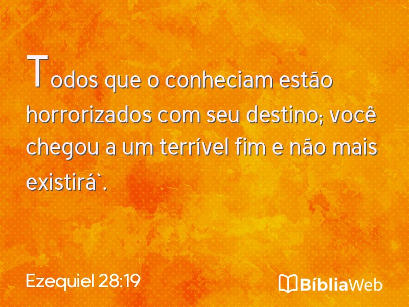 Ezequiel 28:19 em imagem para compartilhar
