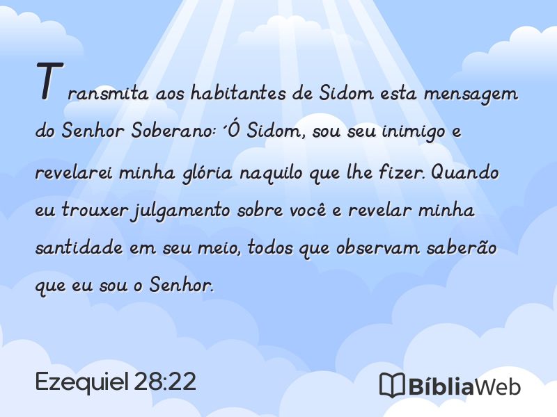 Ezequiel 28:22 em imagem para compartilhar