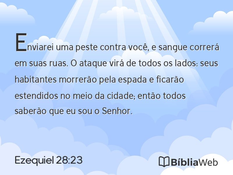 Ezequiel 28:23 em imagem para compartilhar