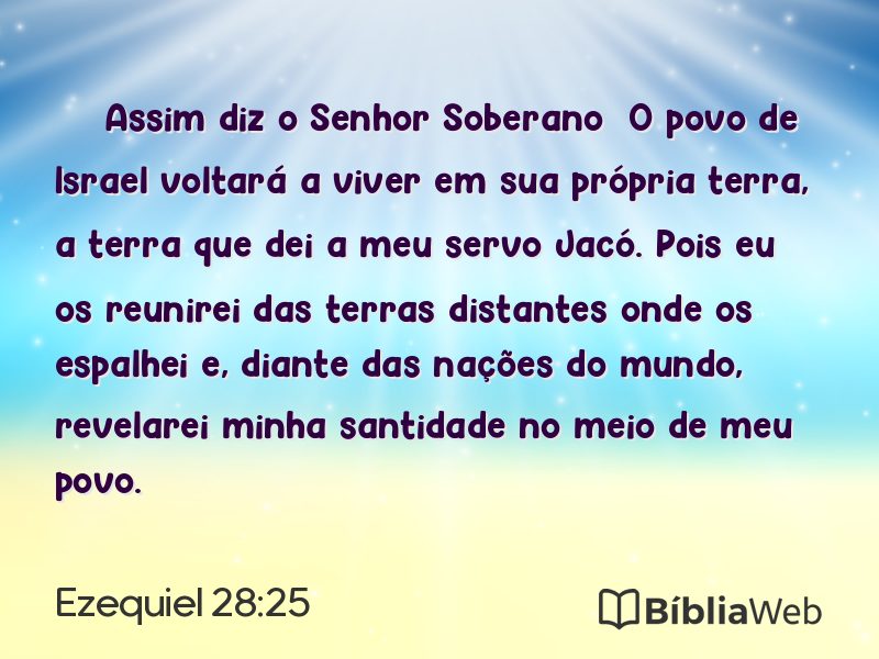 Ezequiel 28:25 em imagem para compartilhar