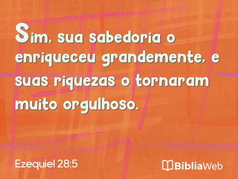 Ezequiel 28:5 em imagem para compartilhar