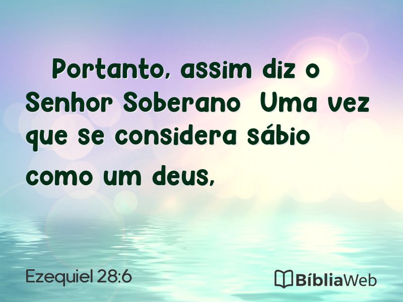 Ezequiel 28:6 em imagem para compartilhar