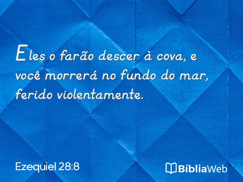 Ezequiel 28:8 em imagem para compartilhar