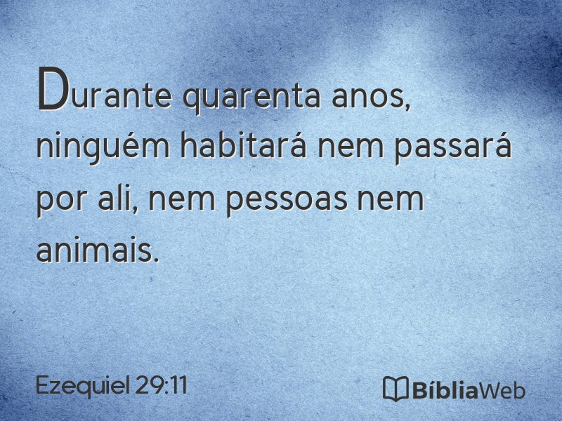 Ezequiel 29:11 em imagem para compartilhar