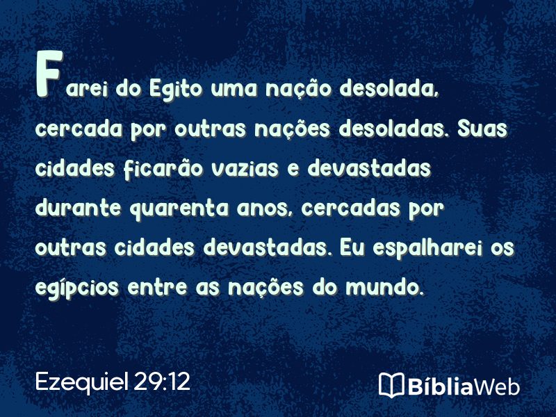 Ezequiel 29:12 em imagem para compartilhar