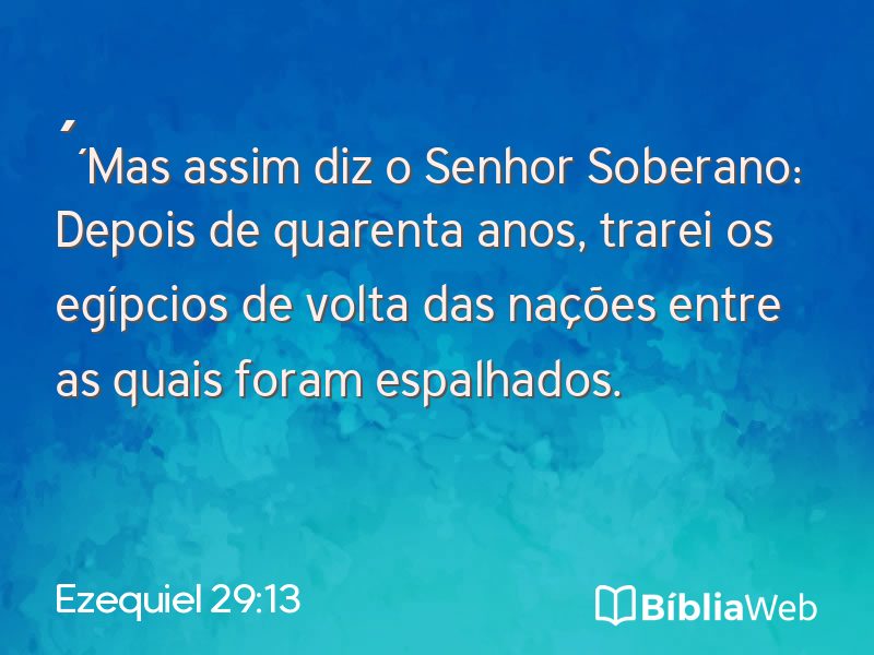 Ezequiel 29:13 em imagem para compartilhar