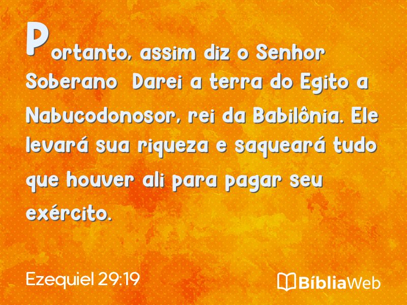 Ezequiel 29:19 em imagem para compartilhar
