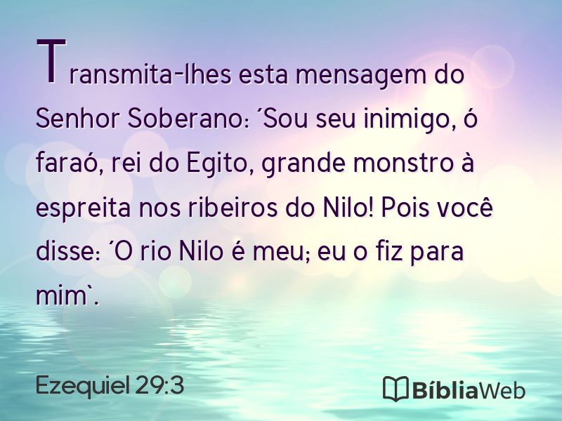 Ezequiel 29:3 em imagem para compartilhar