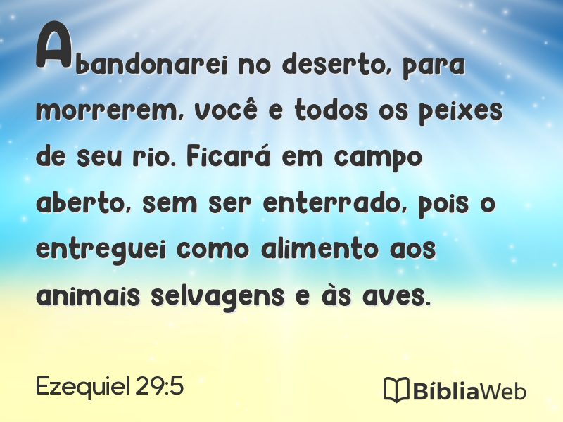 Ezequiel 29:5 em imagem para compartilhar