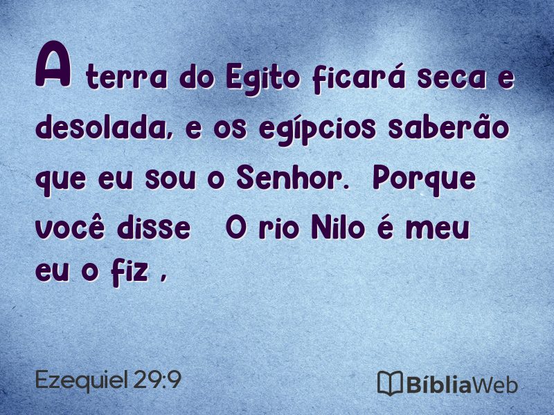 Ezequiel 29:9 em imagem para compartilhar