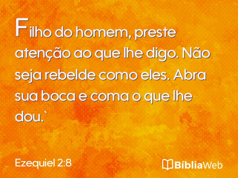 Ezequiel 2:8 em imagem para compartilhar