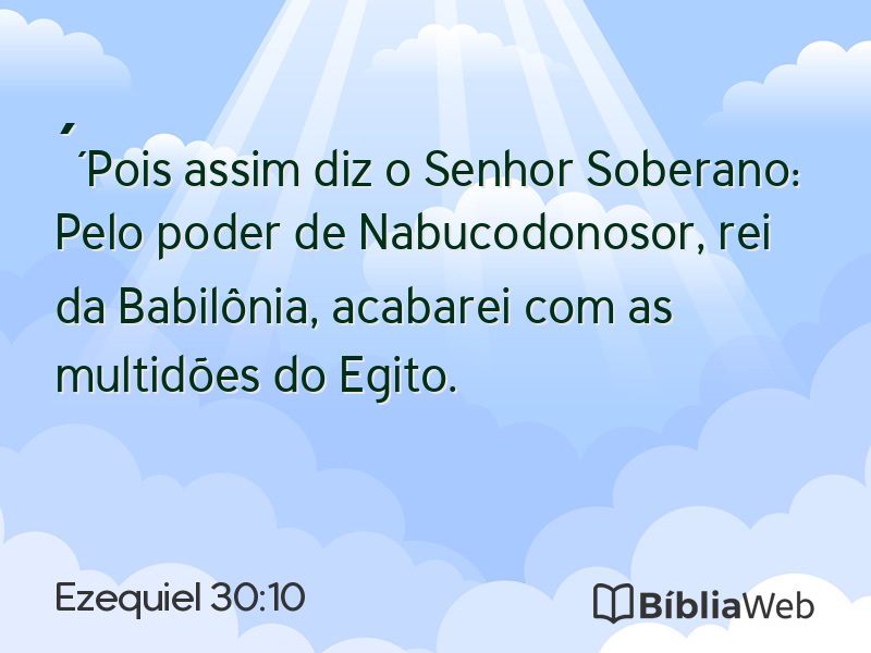 Ezequiel 30:10 em imagem para compartilhar