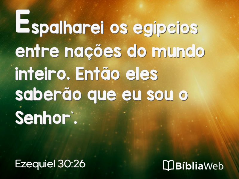 Ezequiel 30:26 em imagem para compartilhar