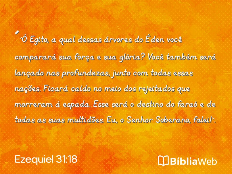 Ezequiel 31:18 em imagem para compartilhar