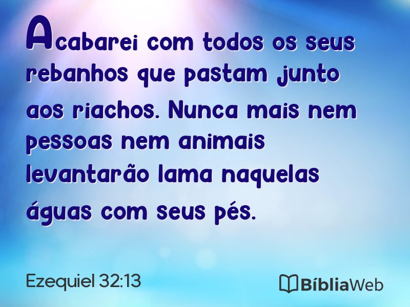 Ezequiel 32:13 em imagem para compartilhar