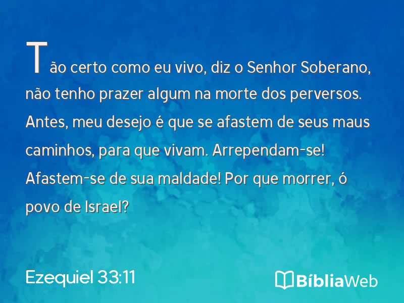 Ezequiel 33:11 em imagem para compartilhar