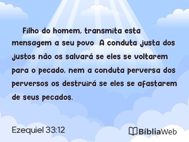 Ezequiel 33:12 em imagem para compartilhar