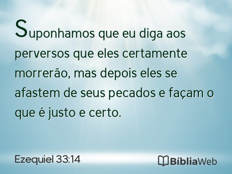 Ezequiel 33:14 em imagem para compartilhar