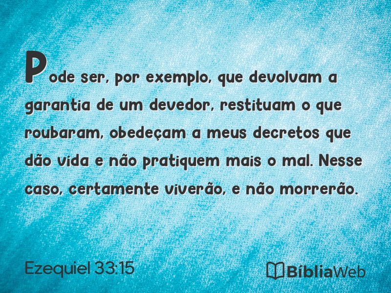 Ezequiel 33:15 em imagem para compartilhar