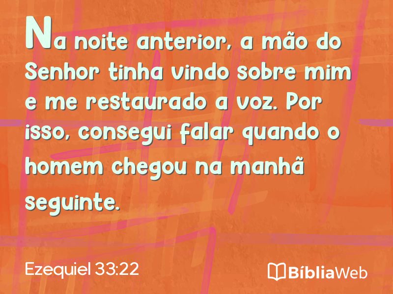 Ezequiel 33:22 em imagem para compartilhar