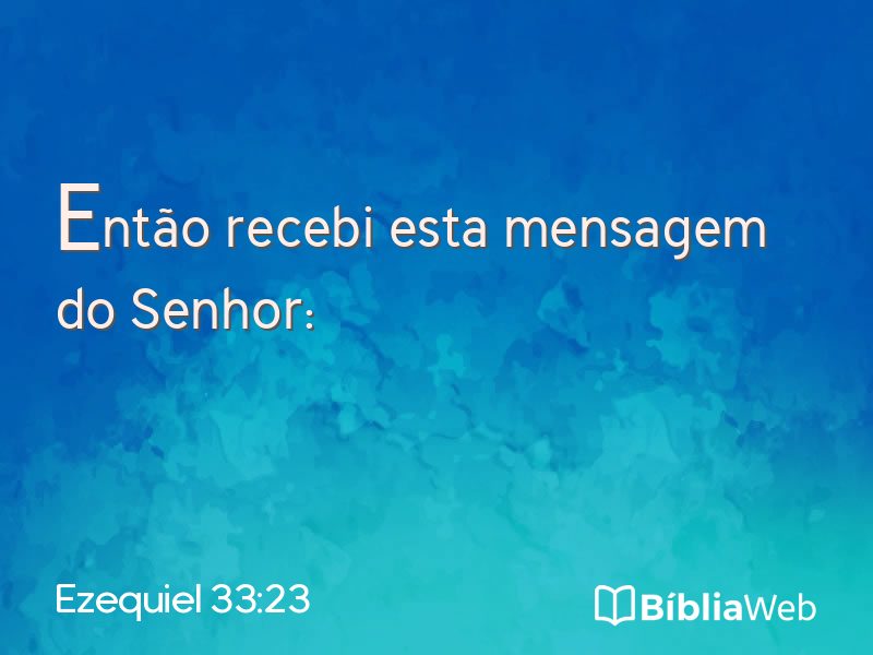 Ezequiel 33:23 em imagem para compartilhar