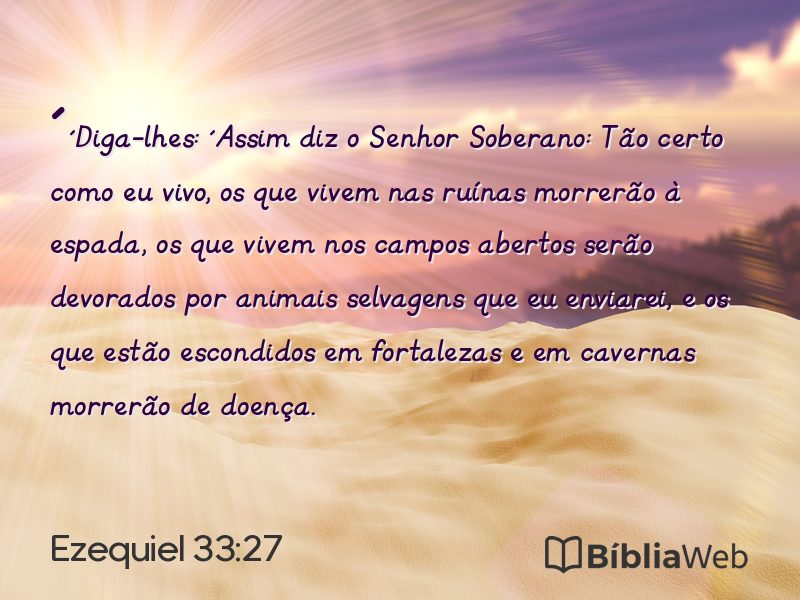 Ezequiel 33:27 em imagem para compartilhar