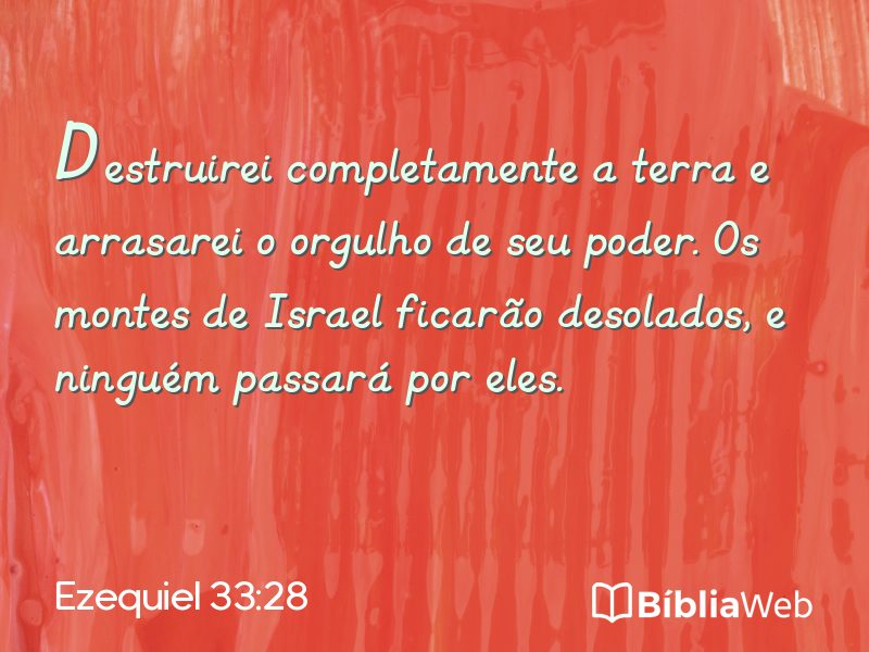 Ezequiel 33:28 em imagem para compartilhar