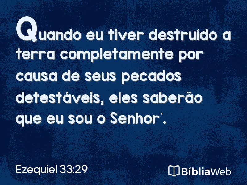 Ezequiel 33:29 em imagem para compartilhar