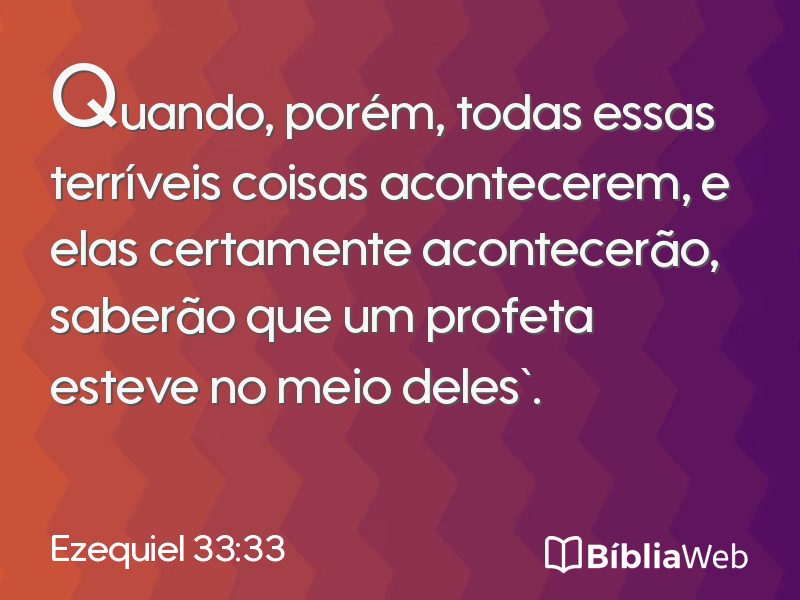 Ezequiel 33:33 em imagem para compartilhar