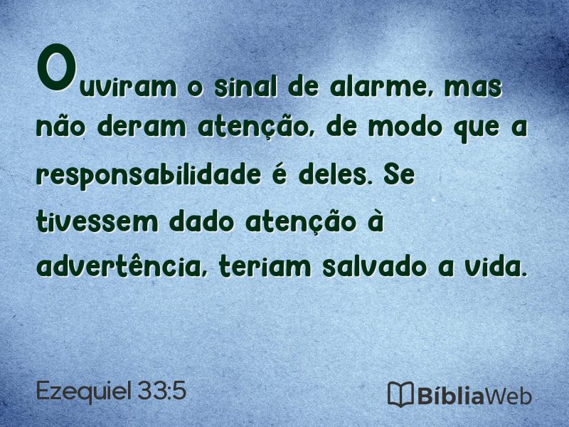 Ezequiel 33:5 em imagem para compartilhar