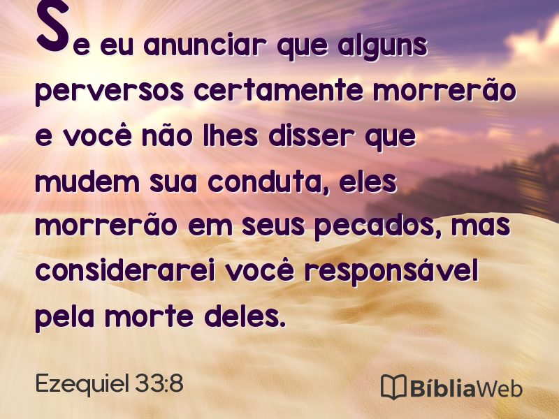 Ezequiel 33:8 em imagem para compartilhar