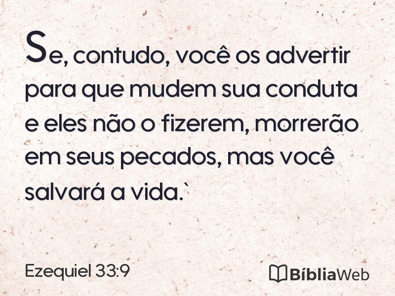 Ezequiel 33:9 em imagem para compartilhar