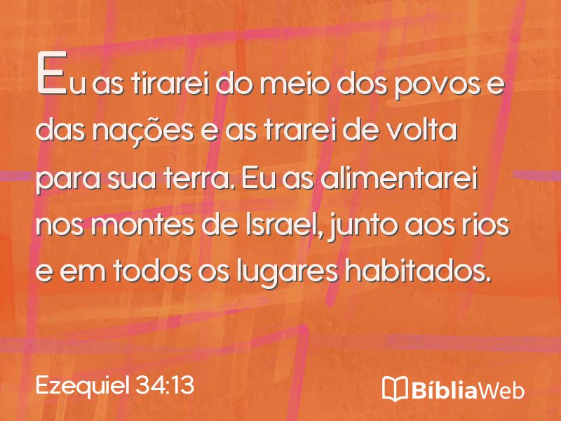 Ezequiel 34:13 em imagem para compartilhar