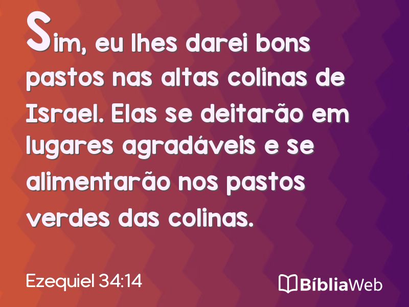 Ezequiel 34:14 em imagem para compartilhar