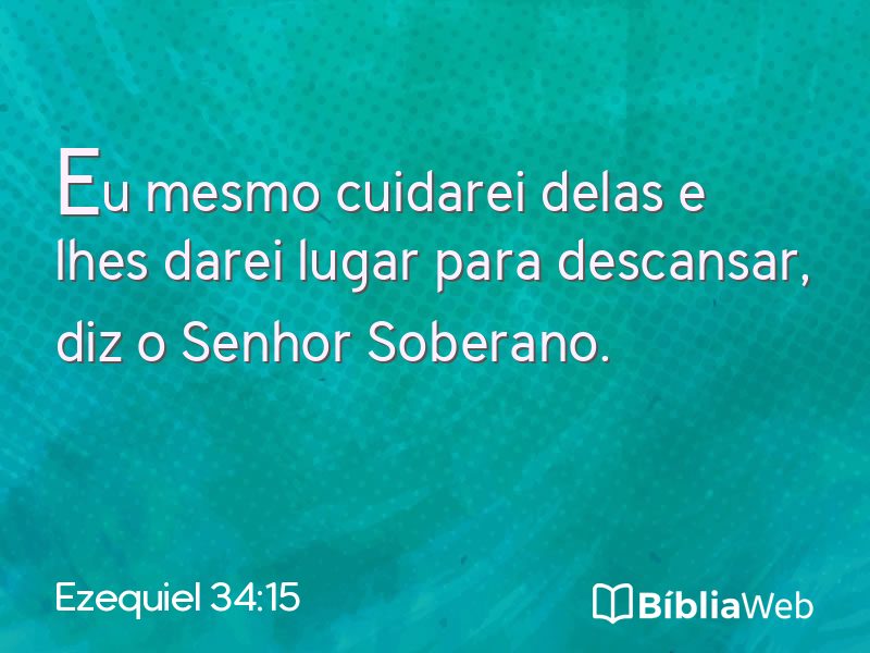 Ezequiel 34:15 em imagem para compartilhar
