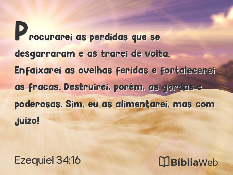 Ezequiel 34:16 em imagem para compartilhar