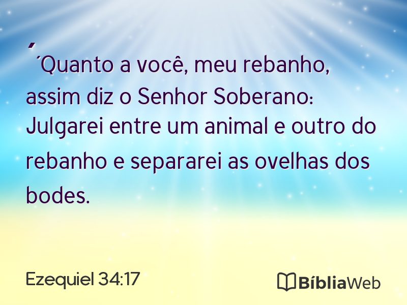 Ezequiel 34:17 em imagem para compartilhar